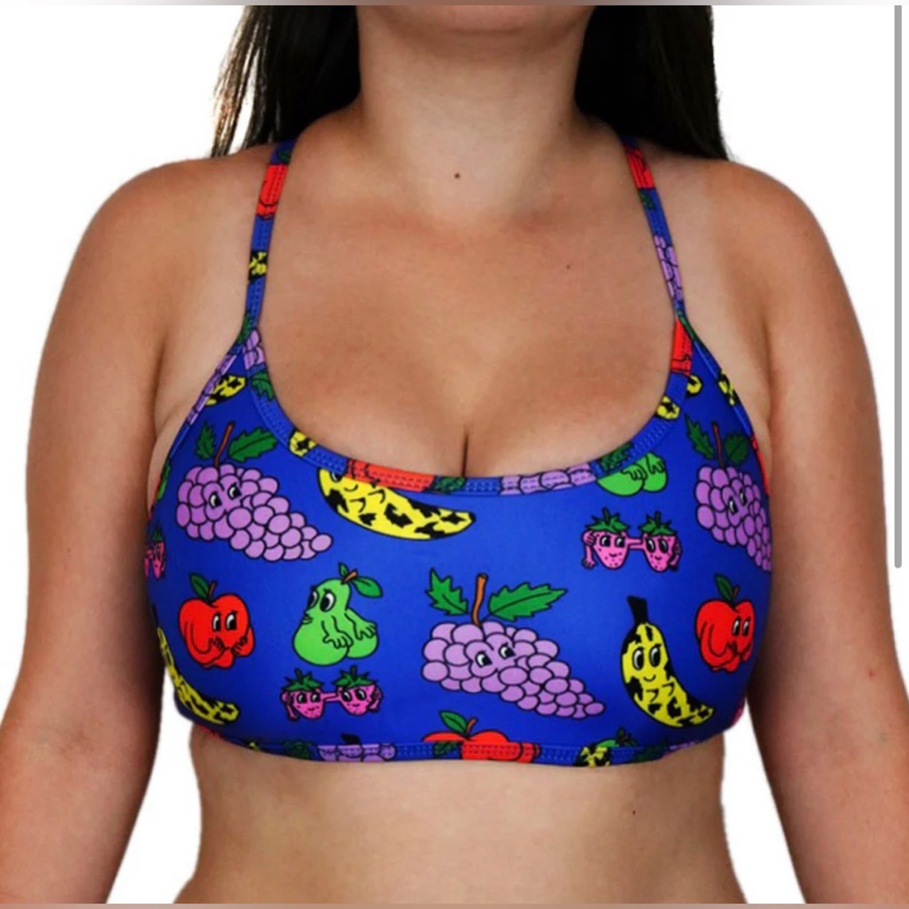 HOAKA X PONY Swimwear Juicy Pony Fruit Bikini Top. Women’s Size Large